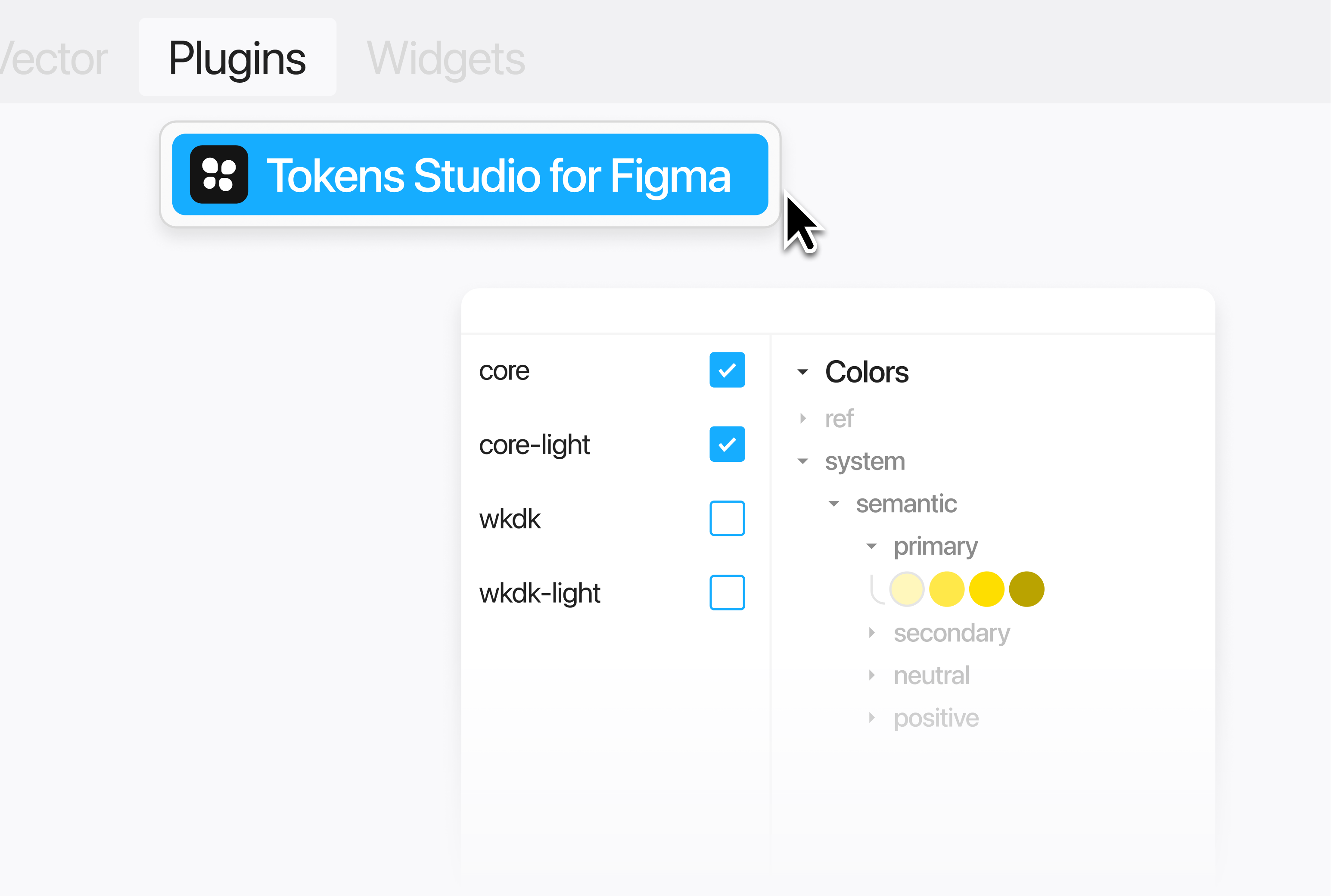Token structure — ref to system to component flow